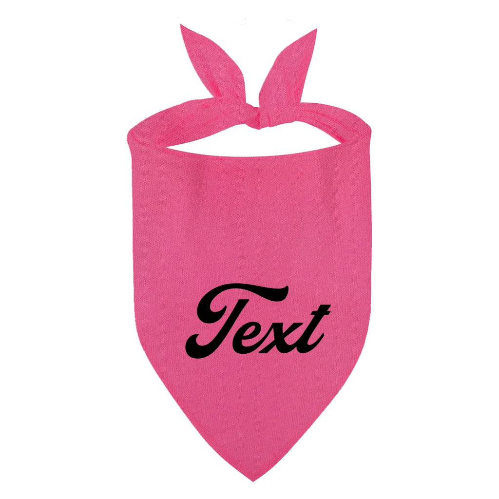 Bandana pour Chien Personnalisable rose1