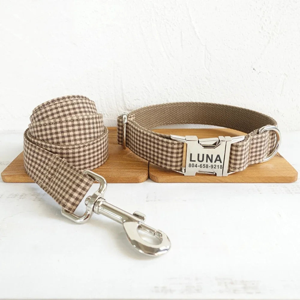 Collier et Laisse pour Chien Personnalisé 