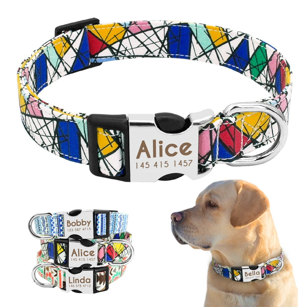 Collier pour Chien Personnalisé avec Plusieurs Motifs