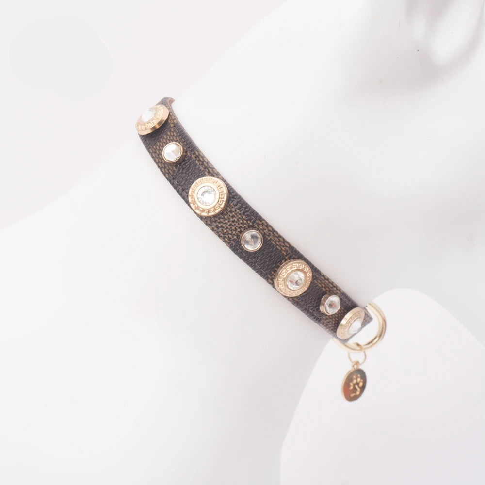 Collier en Cuir pour Chien de Luxe
