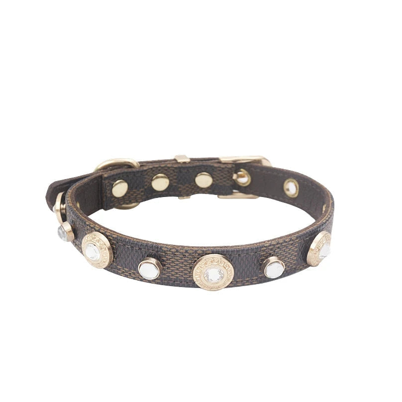 Collier en Cuir pour Chien de Luxe